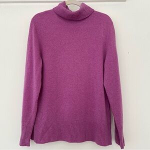 Apt 9 Cashmere Sweater Size XL Purple Turtleneck Quiet Luxury Old Money Soft